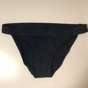 NWT Hollister Ribbed Navy Bikini Bottom